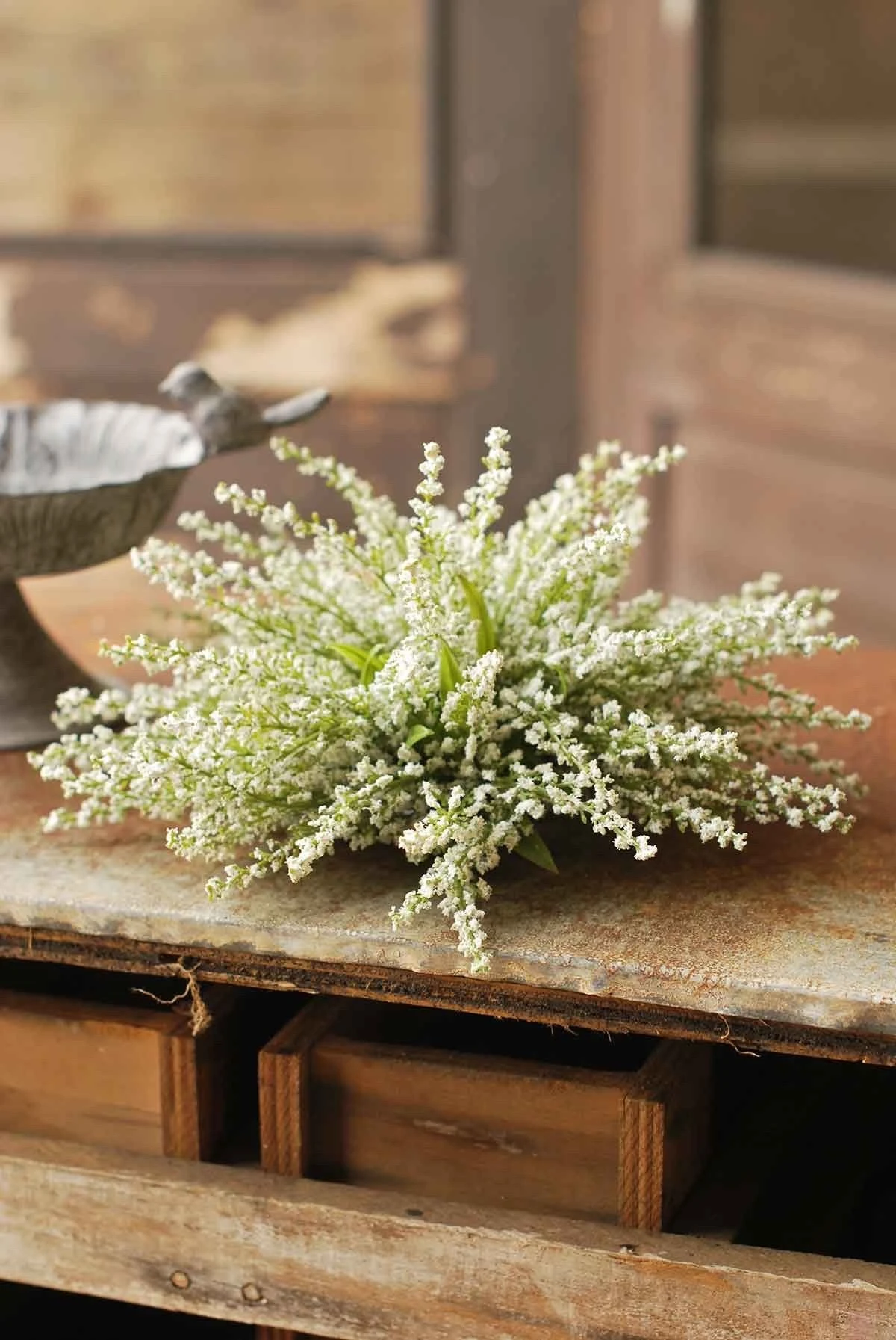 Heather Half Sphere, White, 10.5” 1 Heather Half Sphere, White, 10.5”