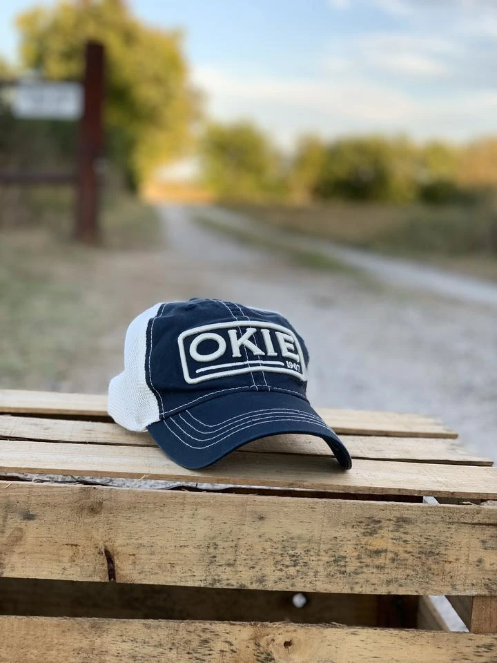 The Okie Brand Hat, Vintage Navy Blue 4 The Okie Brand Hat, Vintage Navy Blue - Image 4