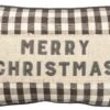 Merry Christmas Plaid Pillow