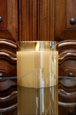 Radiance LED Poured Candle, Champagne, 6” Dia X 6” T