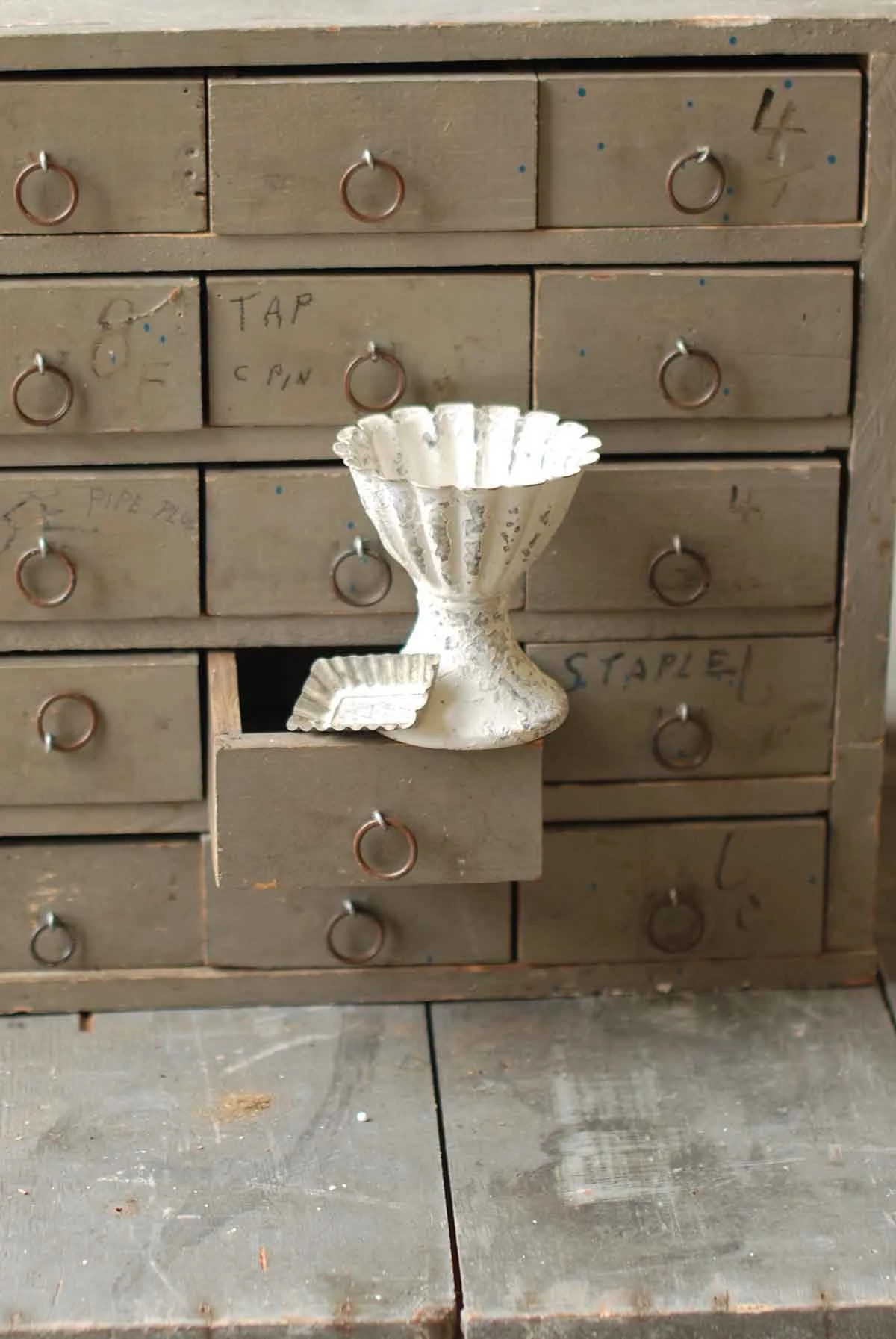 Antheil Metal Fluted Cream Vase, 4” 1 Antheil Metal Fluted Cream Vase, 4”