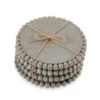 Beaded Mango Wood Coaster Set, Gray, Set Of 4 By Mud Pie