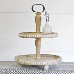 Two-Tier Beaded Tray