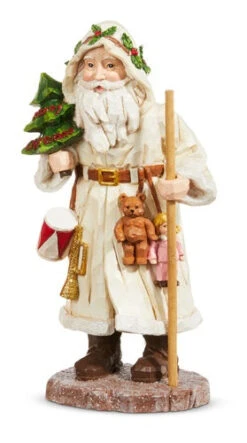 Ivory Coat Santa With Tree & Toys Figurine (Pick Up Only)
