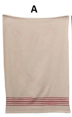 Woven Cotton Christmas Kitchen Towel, Red, 3 Style Options -Home Decor Shop xm6938aa