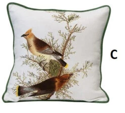 Vintage Reproduction Bird Pillow With Velvet Back -Home Decor Shop xm8958aaabc