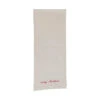 72" Cotton Table Runner With Embroidery "Merry Christmas", Cream & Red